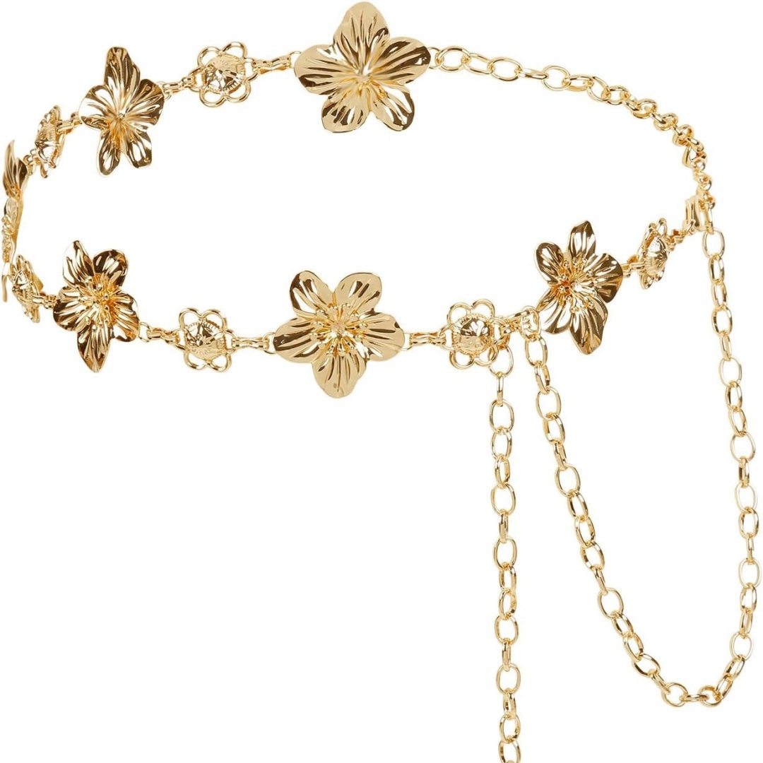 Body Jewelry Charms - Flower Charm Waist Chain for Women,