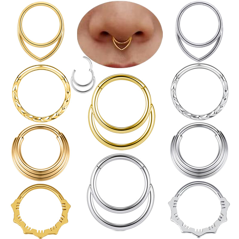 Nose Hoop Earrings Metal Nose  - Body Jewelry Cartilage Earrings recensione e prezzo