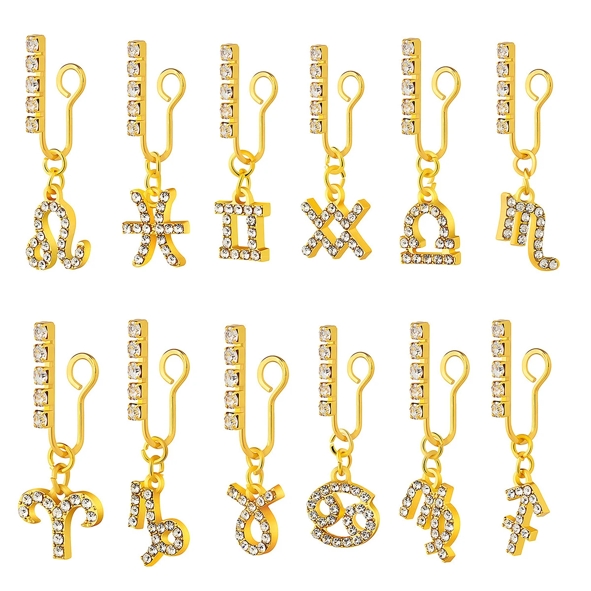 2 Pack Ear Clips Metal Zircon  - Body Jewelry Cartilage Earrings recensione e prezzo