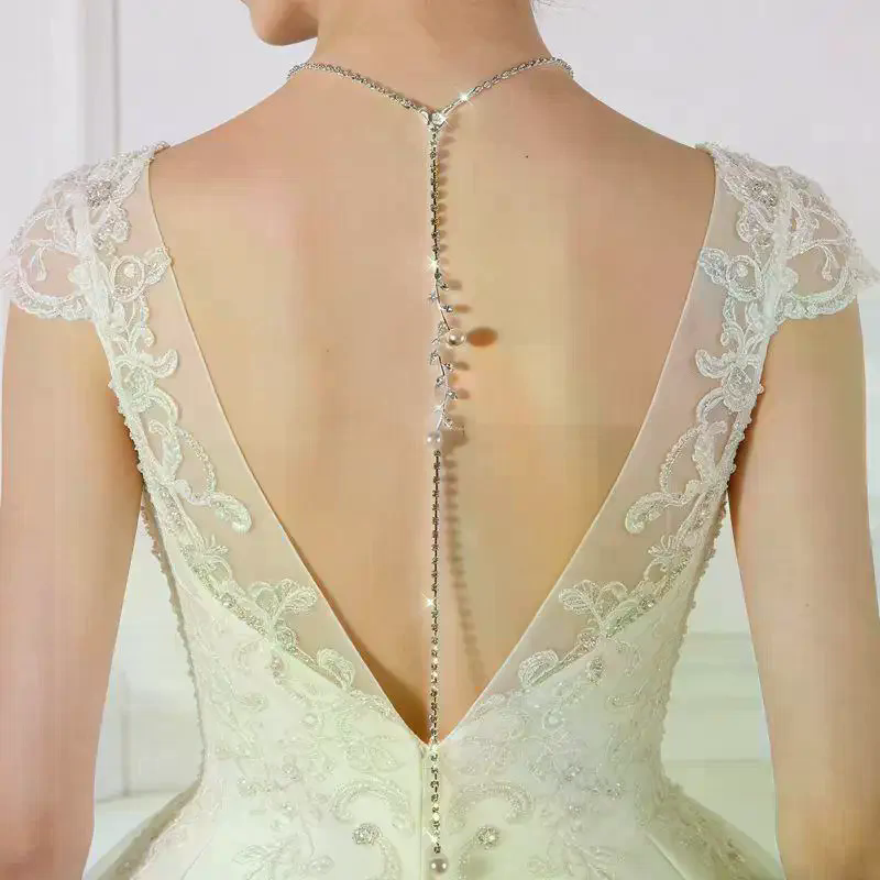 Sparkly Pearl Back Chain Neckl - Body Jewelry For Backless Dress recensione e prezzo