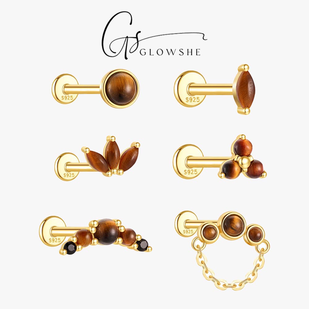 Glowshe 100% 925 Sterling Silv - Body Jewelry Cartilage Earrings recensione e prezzo