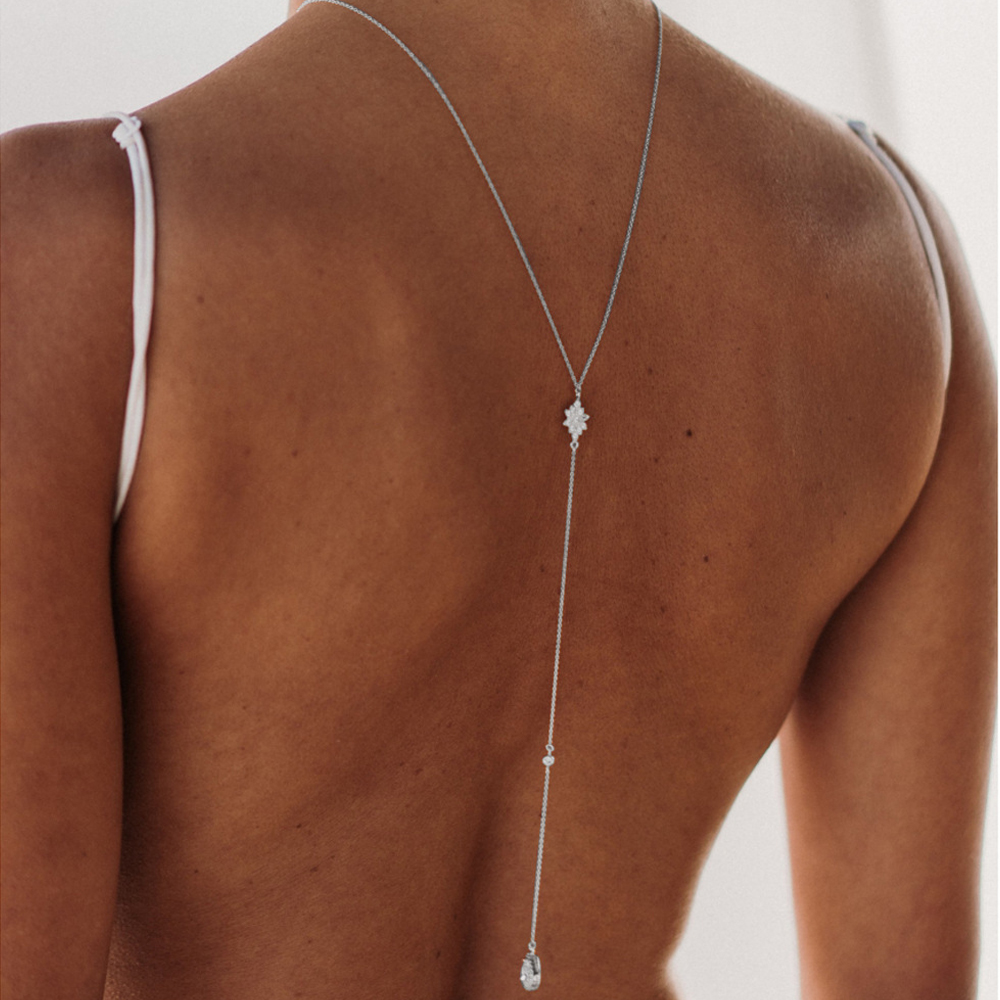 Luxury Zircon Water Drop Back  - Body Jewelry For Backless Dress recensione e prezzo