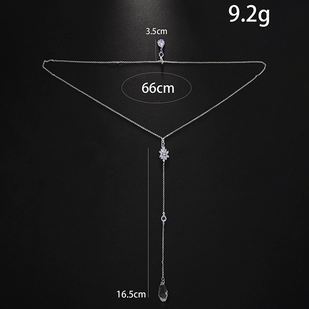 Luxury Zircon Water Drop Back  - Body Jewelry For Backless Dress recensione e prezzo