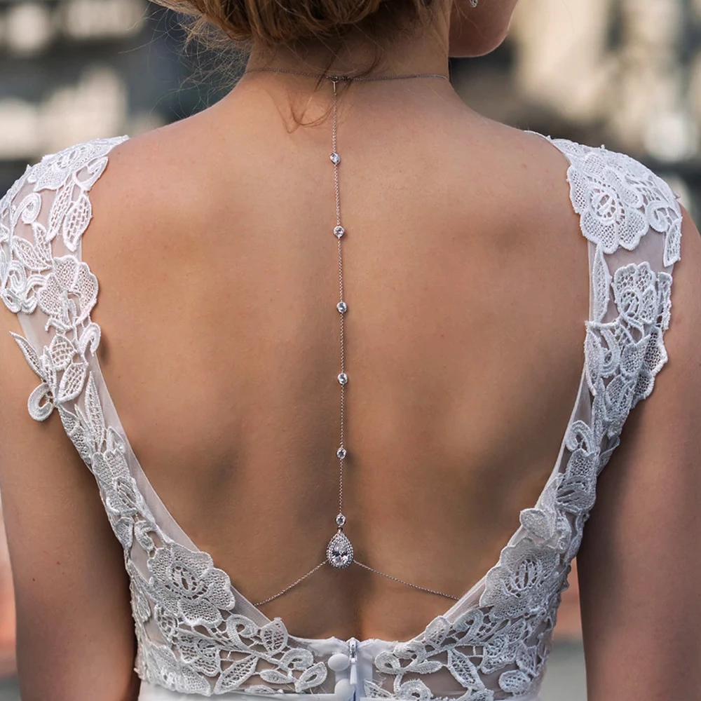 Stonefans Zircon Water Drop Cr - Body Jewelry For Backless Dress recensione e prezzo