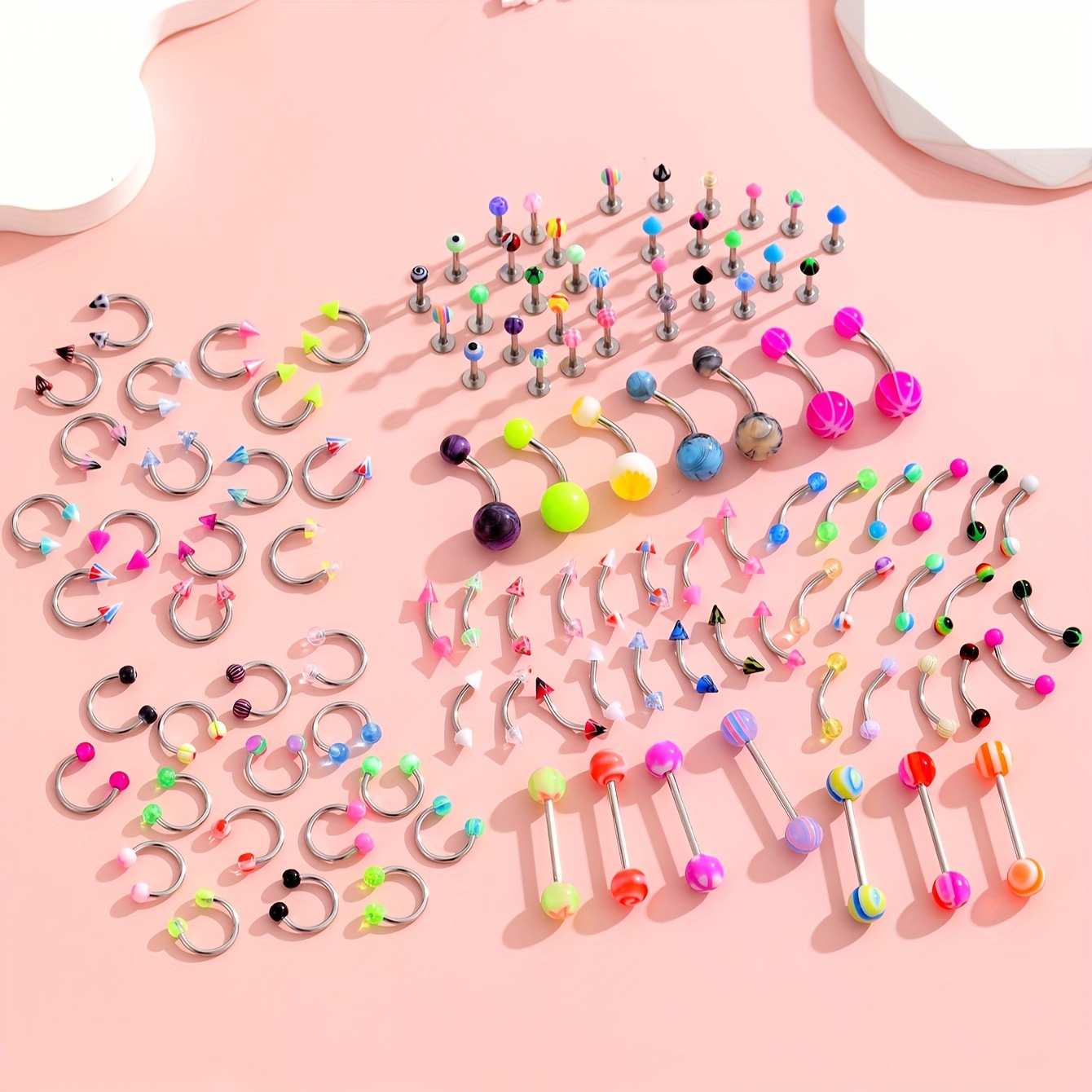 45/80/110Pcs Mix Styles Stainl - Body Jewelry Display Case recensione e prezzo