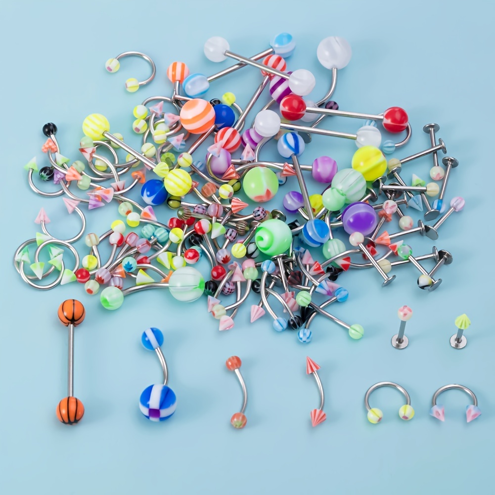 45/80/110Pcs Mix Styles Stainl - Body Jewelry Display Case recensione e prezzo