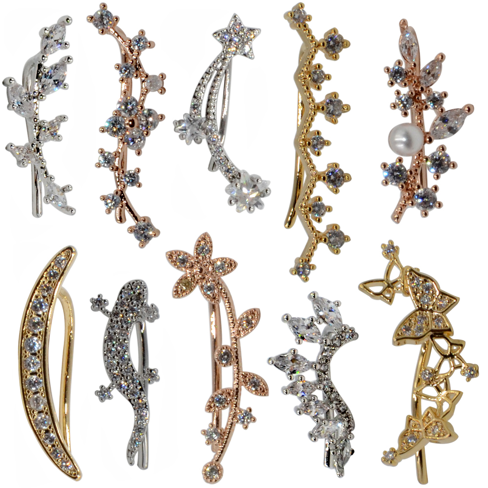 1PC 18G Fashion CZ Curved Cart - Body Jewelry Cartilage Earrings recensione e prezzo