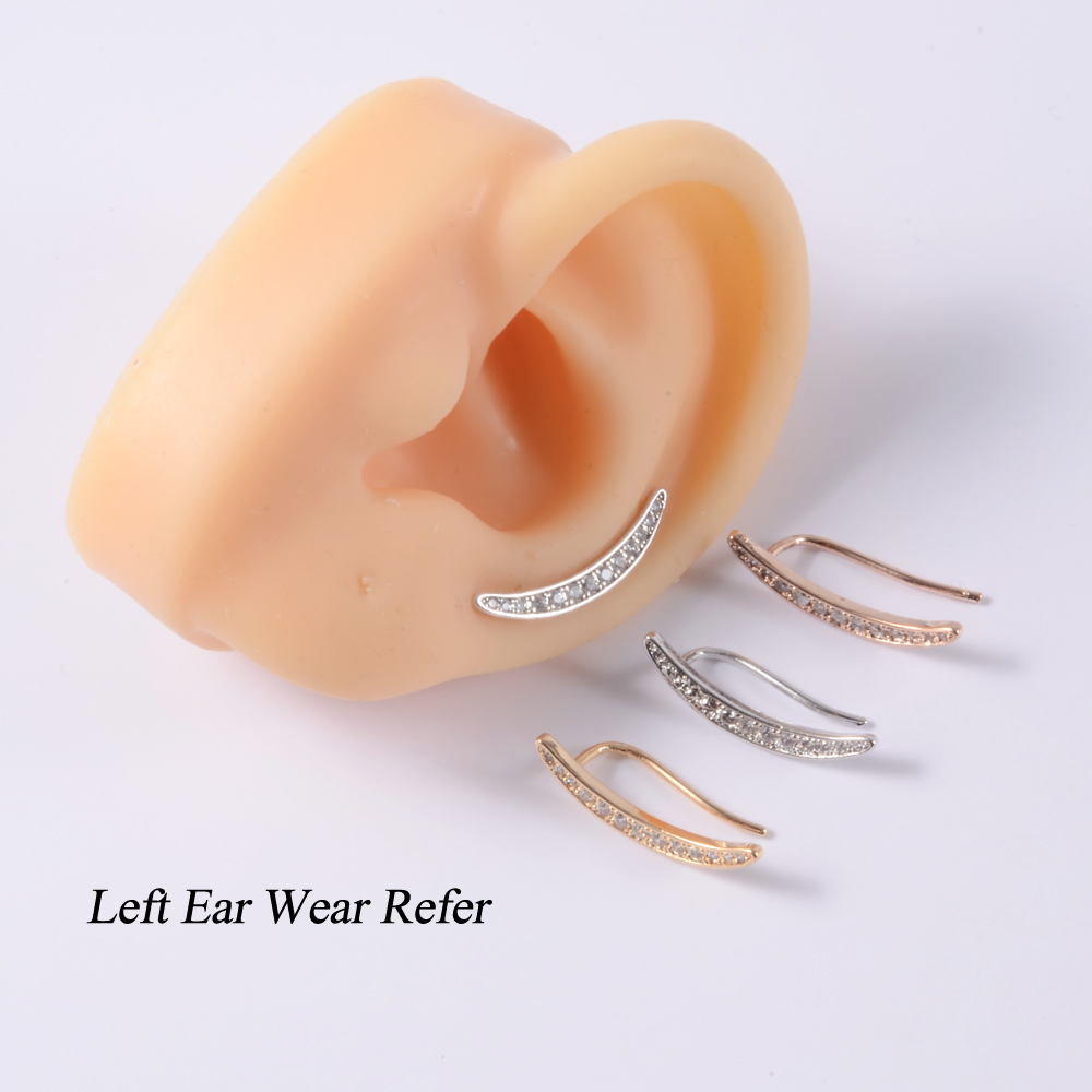 1PC 18G Fashion CZ Curved Cart - Body Jewelry Cartilage Earrings recensione e prezzo