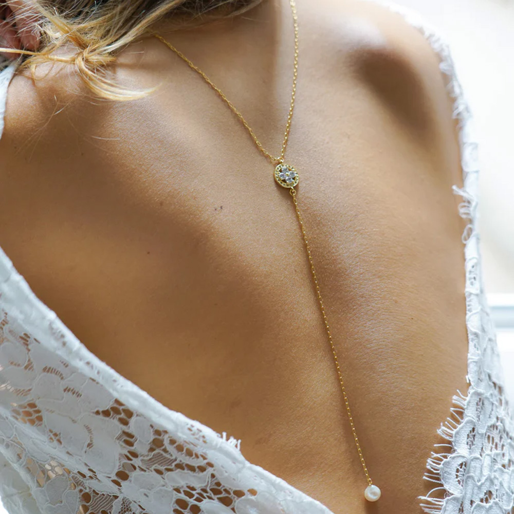 Stonefans Simple Pearl Back Ch - Body Jewelry For Backless Dress recensione e prezzo