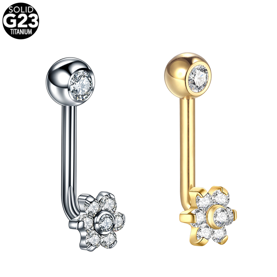 1pc 14G Titanium Flower Christ - Body Jewelry Vch recensione e prezzo