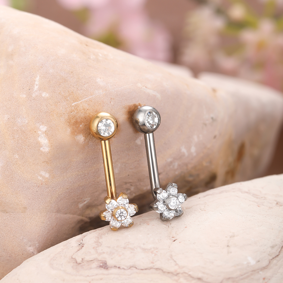 1pc 14G Titanium Flower Christ - Body Jewelry Vch recensione e prezzo