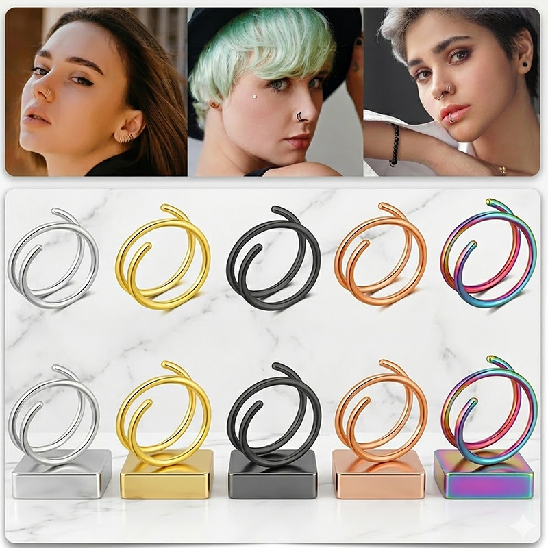 1PC Stainless Steel 316 Double - Body Jewelry And Piercing recensione e prezzo