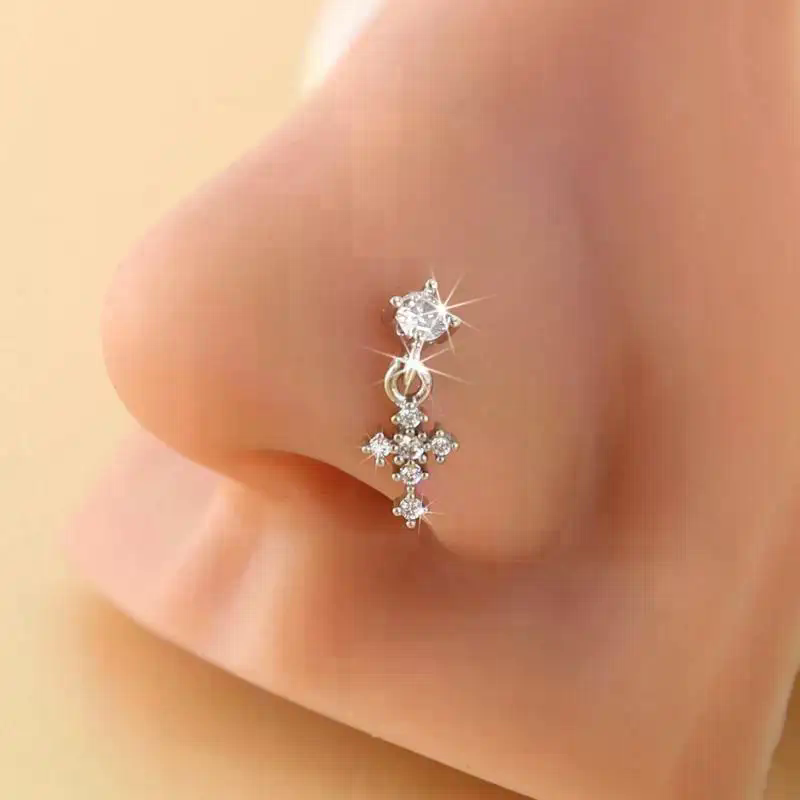 Dangle Nose Rings For Women Cr - Body Jewelry And Piercing recensione e prezzo