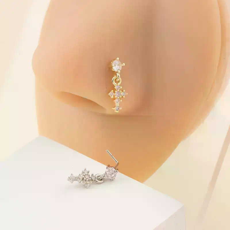 Dangle Nose Rings For Women Cr - Body Jewelry And Piercing recensione e prezzo