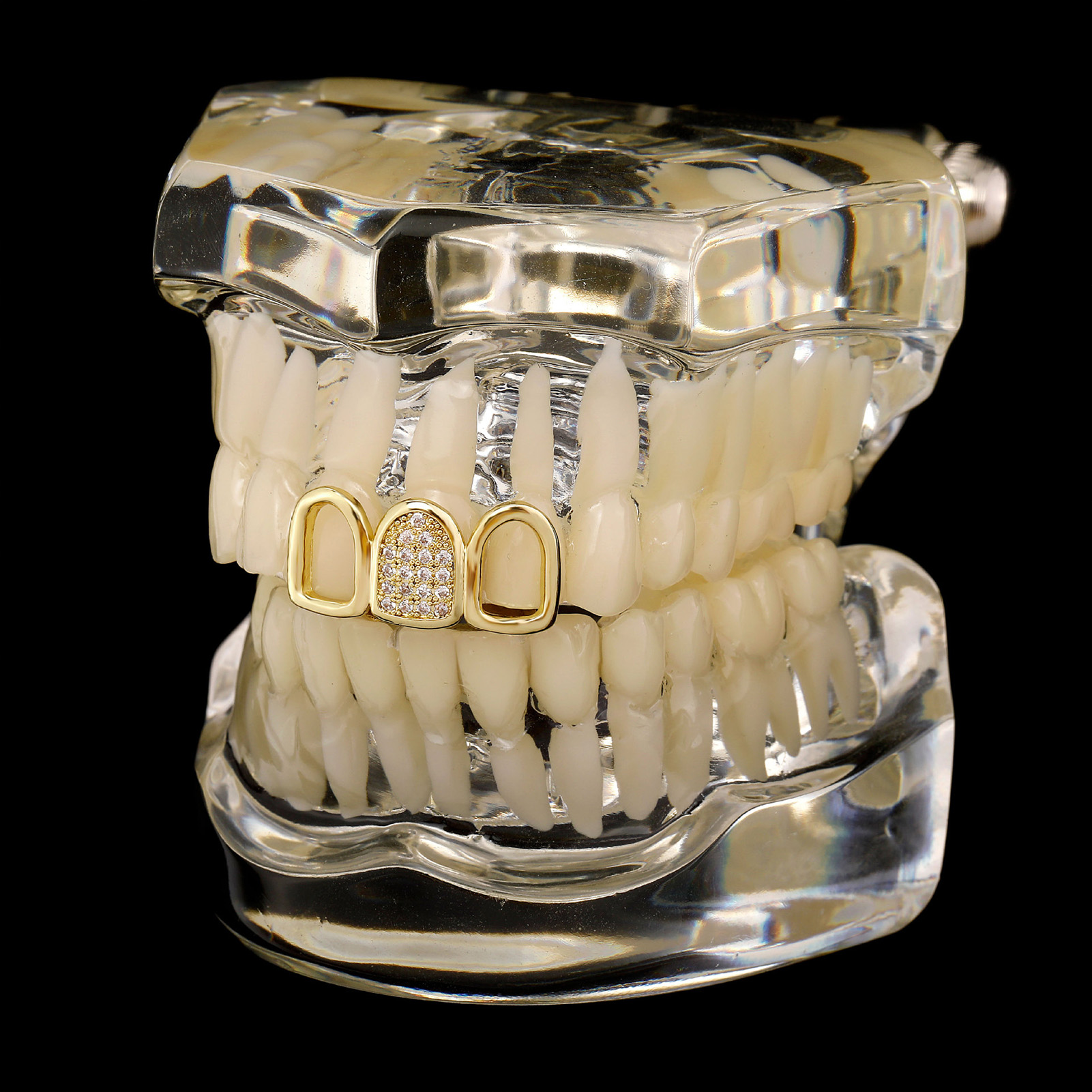 Rhinestone Teeth Cover Gold Pl - Body Jewelry And Piercing recensione e prezzo