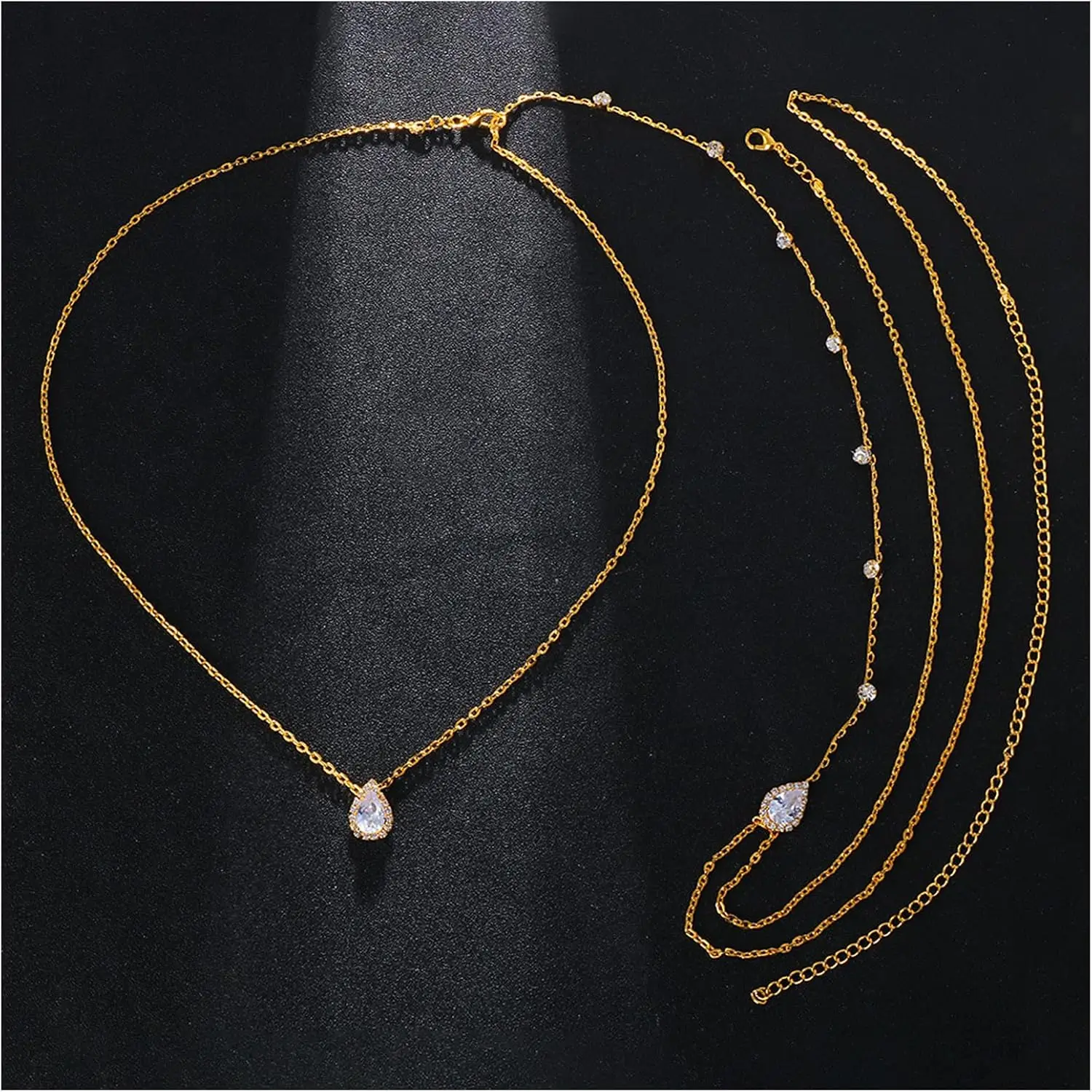 Sexy Rhinestone Back Chain Nec - Body Jewelry For Backless Dress recensione e prezzo
