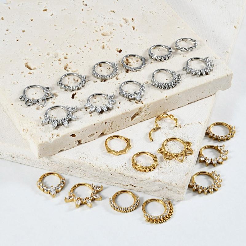 31BB Stylish Crystal Septum Ri - Body Jewelry Cartilage Earrings recensione e prezzo