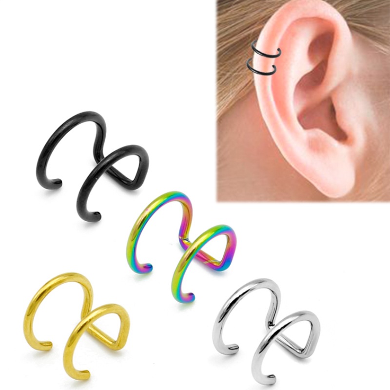 2Pcs 316L Stainless Steel Clip - Body Jewelry Cartilage Earrings recensione e prezzo