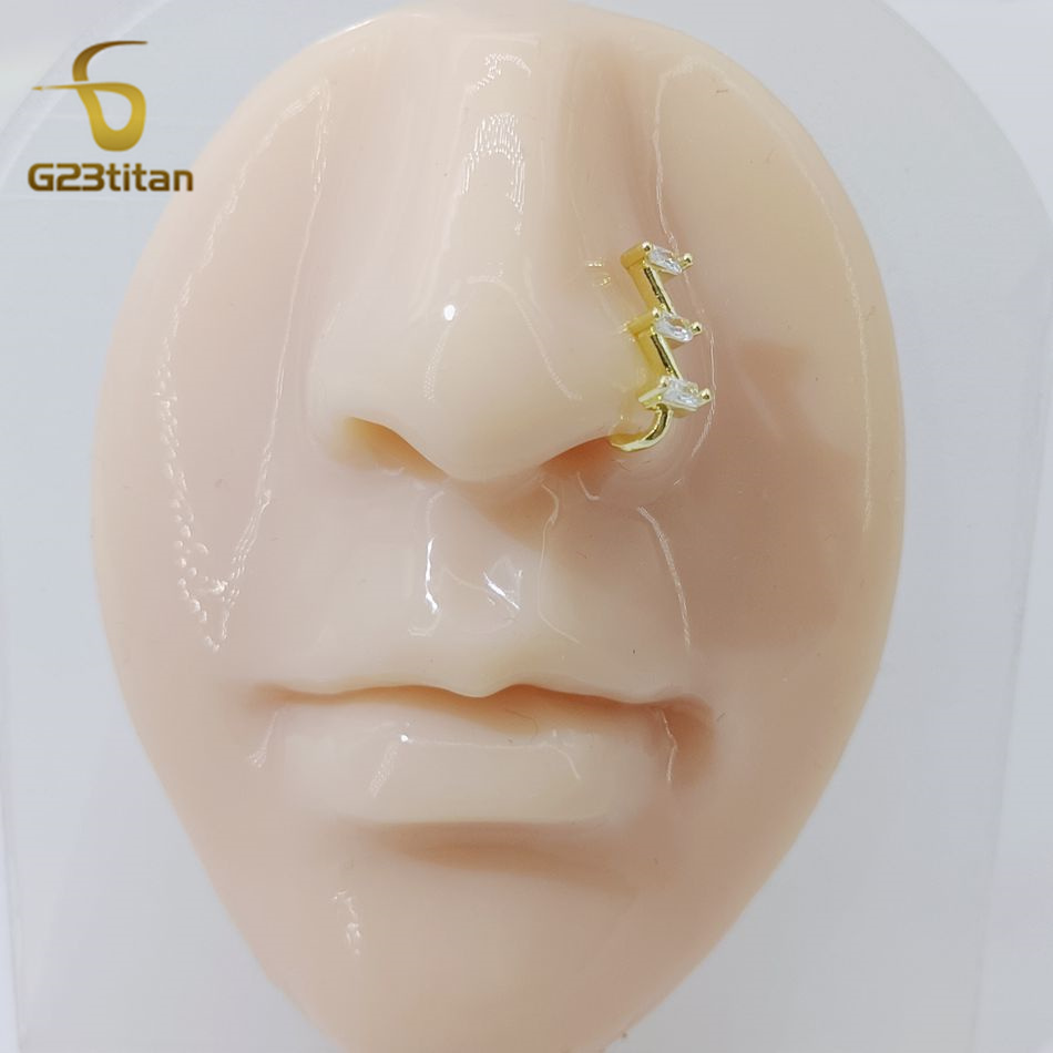 1pc Fake Nose Piercing Ring Wo - Body Jewelry Cartilage Earrings recensione e prezzo