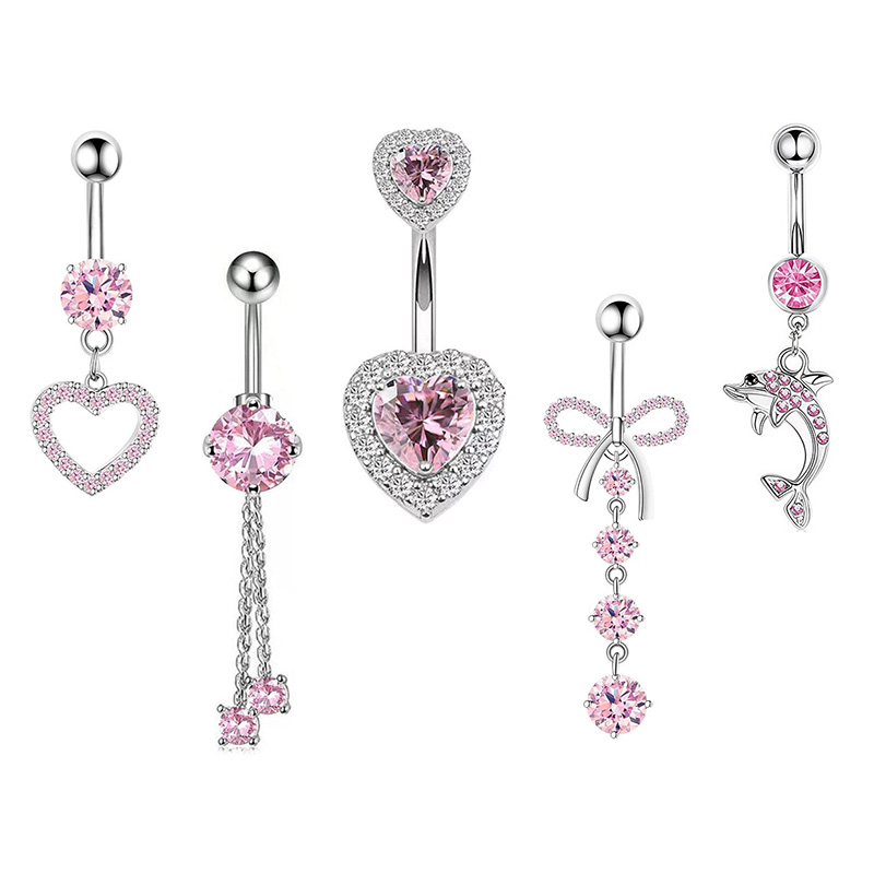 1PCS Pink Crown Belly Button R - Body Jewelry And Piercing recensione e prezzo