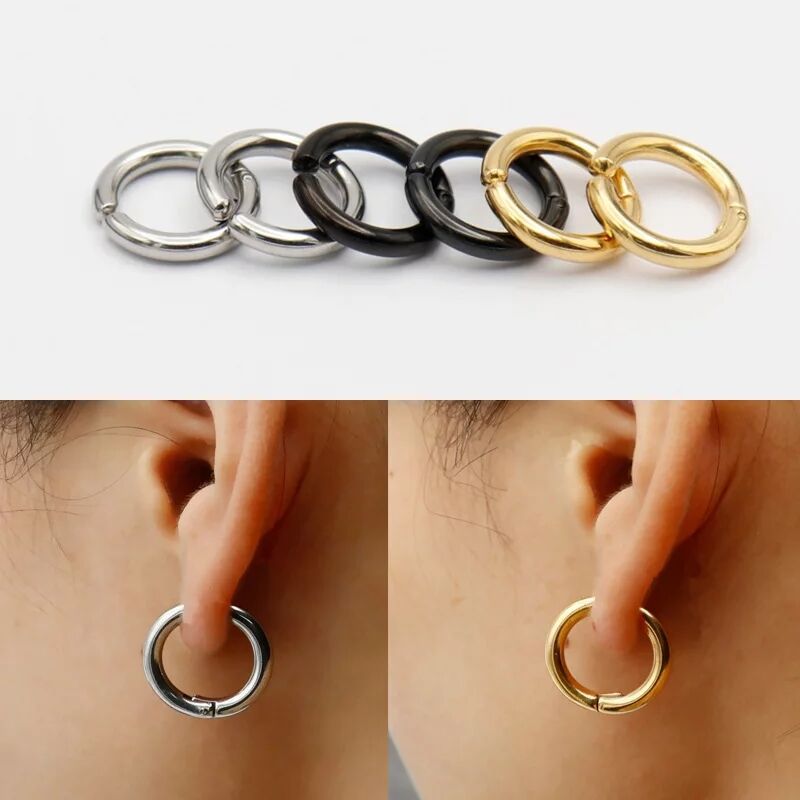2/6Pcs Fake Huggie Hoop Earrin - Body Jewelry Cartilage Earrings recensione e prezzo