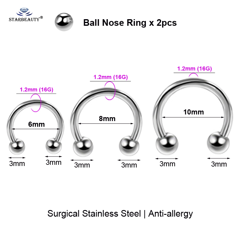 2pcs Multipurpose BCR Face Pie - Body Jewelry Vch recensione e prezzo