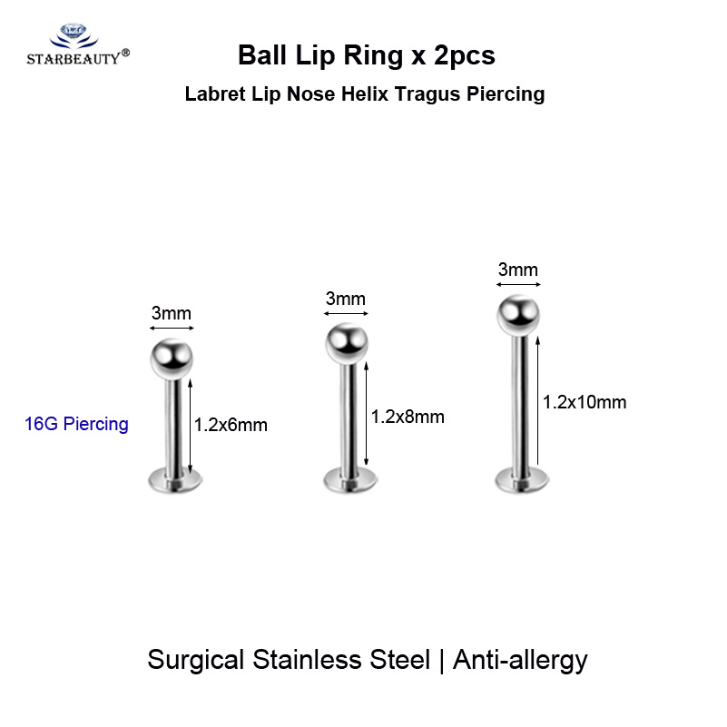 2pcs Multipurpose BCR Face Pie - Body Jewelry Vch recensione e prezzo