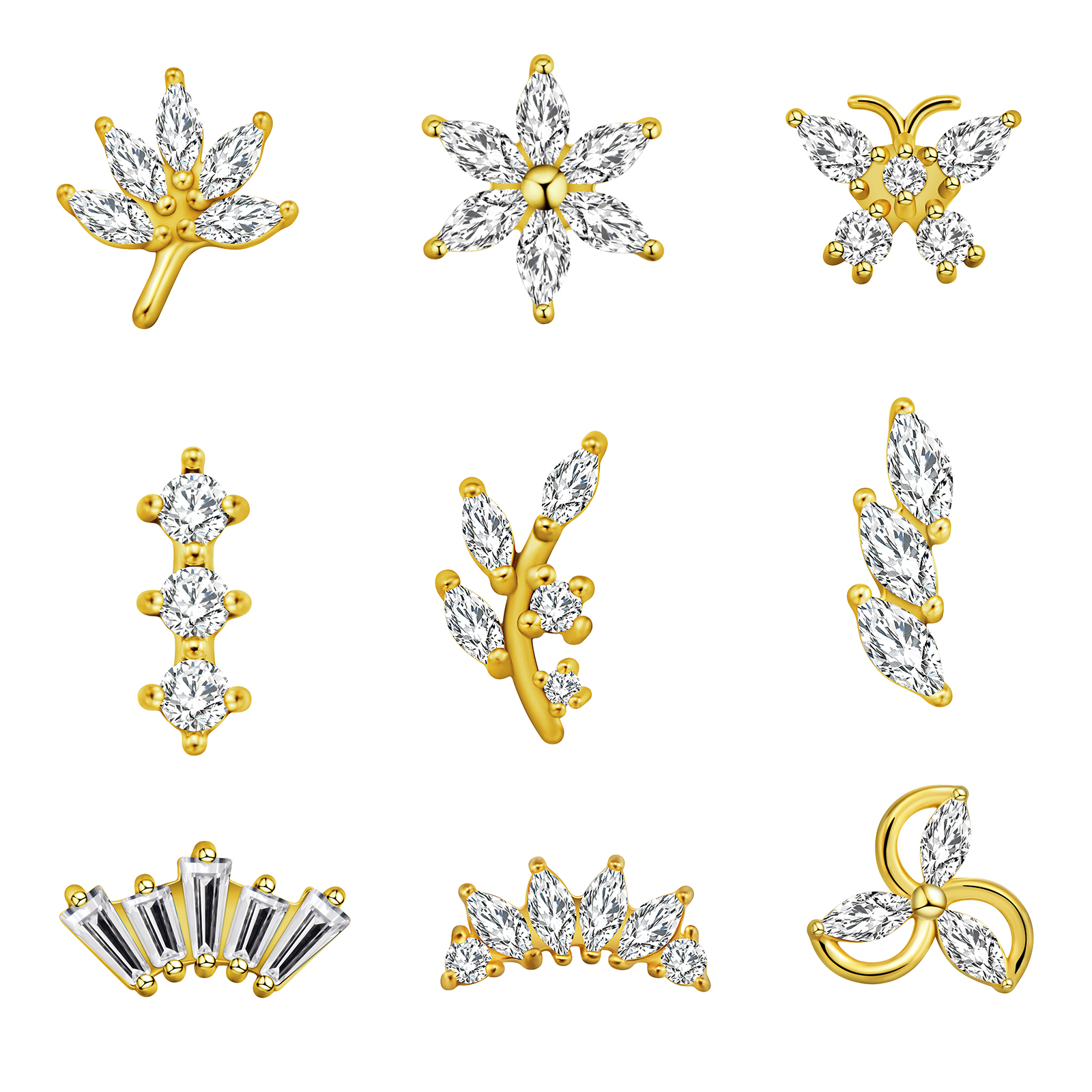 Maple Leaf Labret Piercing Sta - Body Jewelry Cartilage Earrings recensione e prezzo