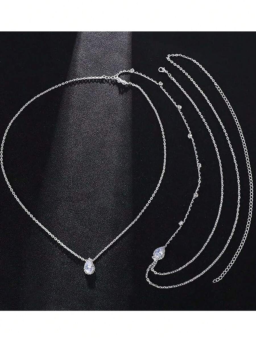 Teardrop Crystal Body Chain Wi - Body Jewelry For Backless Dress recensione e prezzo
