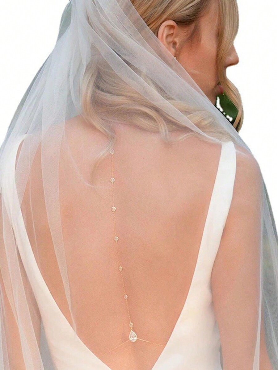 Teardrop Crystal Body Chain Wi - Body Jewelry For Backless Dress recensione e prezzo