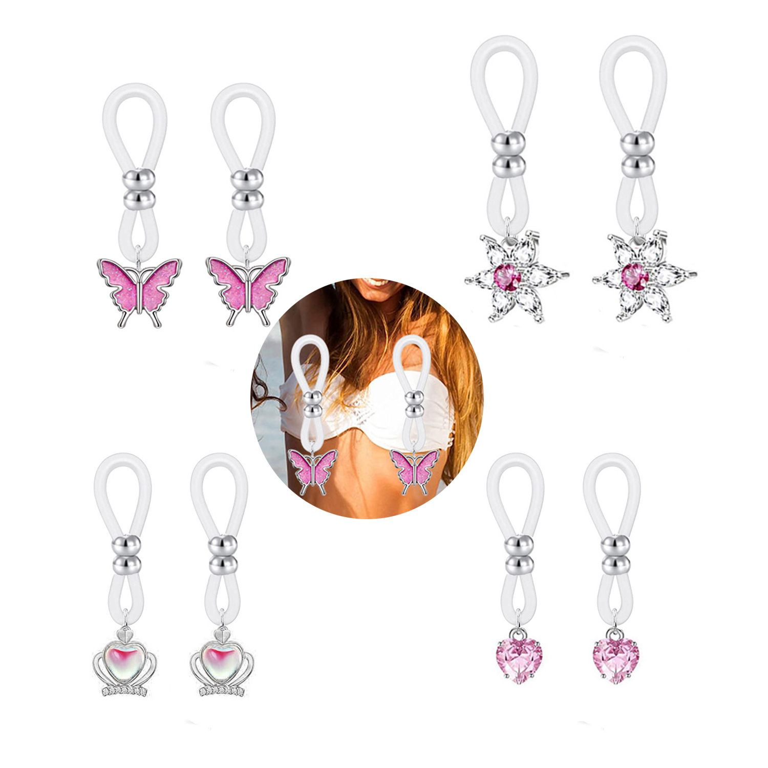 Alloy Silicone Butterfly Heart - Body Jewelry And Piercing recensione e prezzo