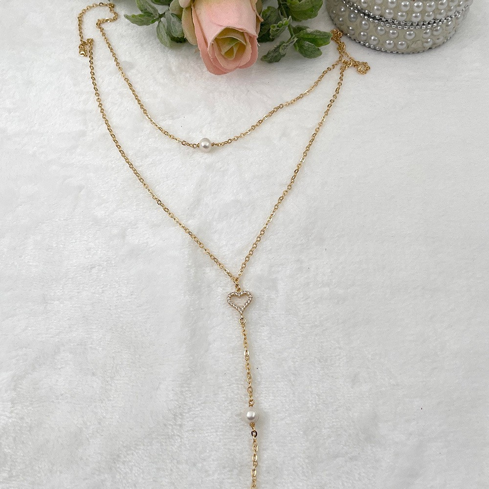 Hollow Heart Bridal Back Chain - Body Jewelry For Backless Dress recensione e prezzo