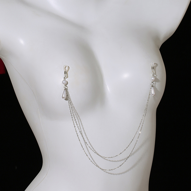Sexy Metal Pearl Tassel Chest  - Body Jewelry Charms recensione e prezzo