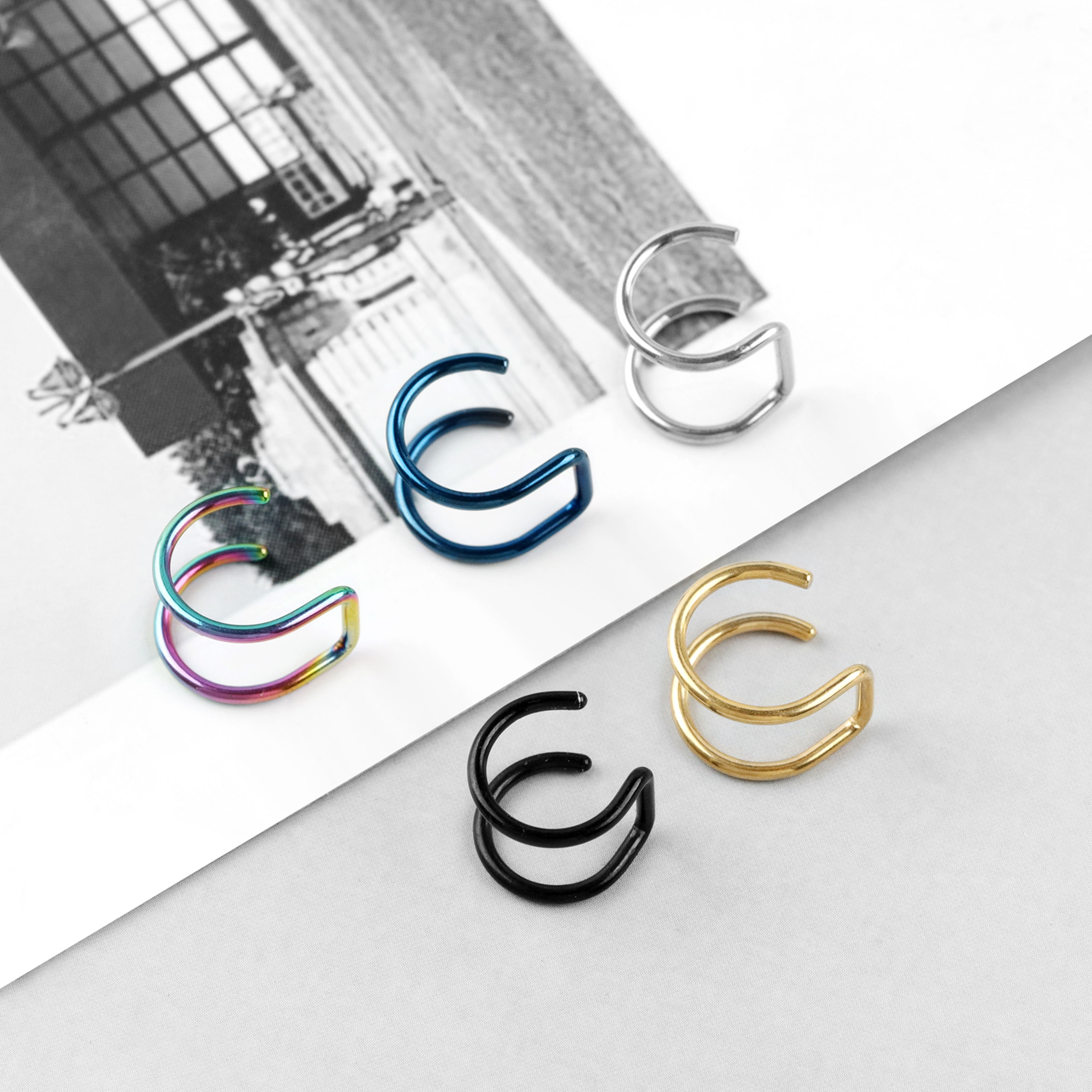 2pcs New No-Piercing Ear Cuffs - Body Jewelry Cartilage Earrings recensione e prezzo