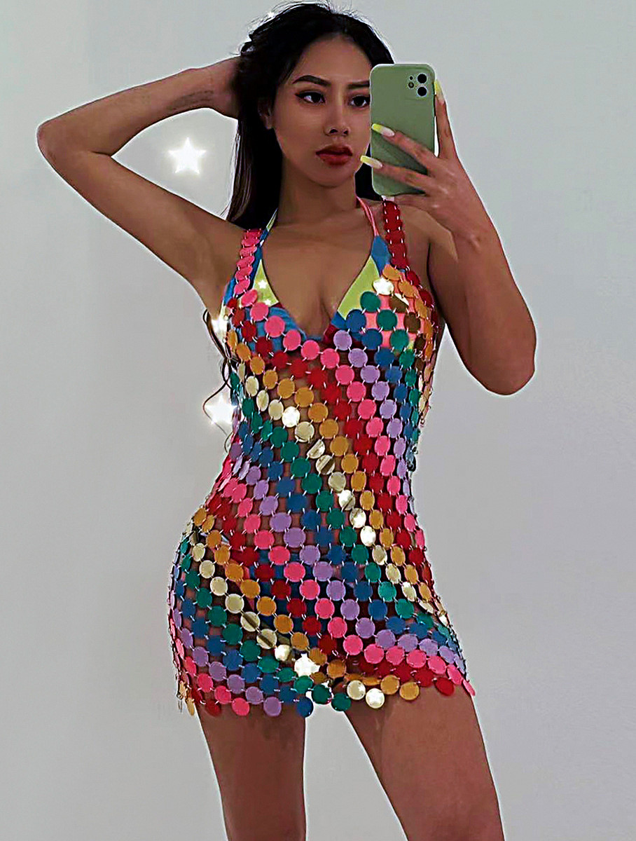 Sexy Backless Bling Mirror Col - Body Jewelry For Backless Dress recensione e prezzo