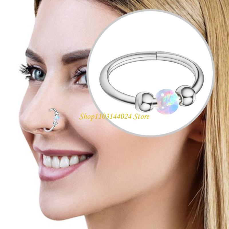 N5KE Opal Beaded Nose Ring Hoo - Body Jewelry Cartilage Earrings recensione e prezzo