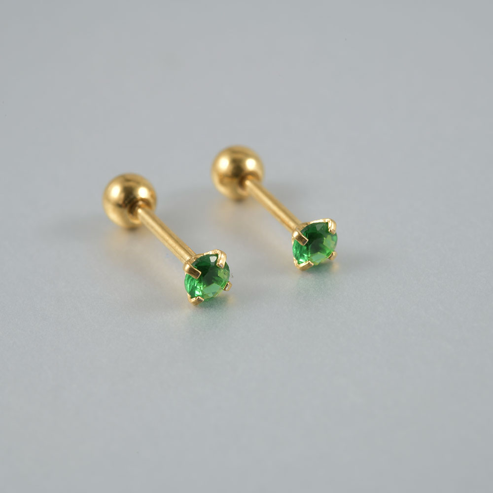 1/2pcs Stainless Steel Green Z - Body Jewelry Cartilage Earrings recensione e prezzo