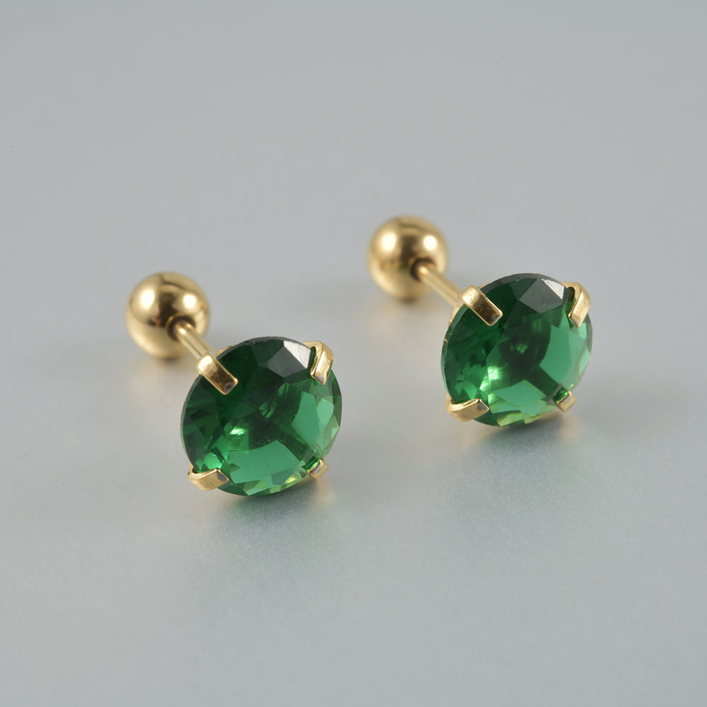 1/2pcs Stainless Steel Green Z - Body Jewelry Cartilage Earrings recensione e prezzo